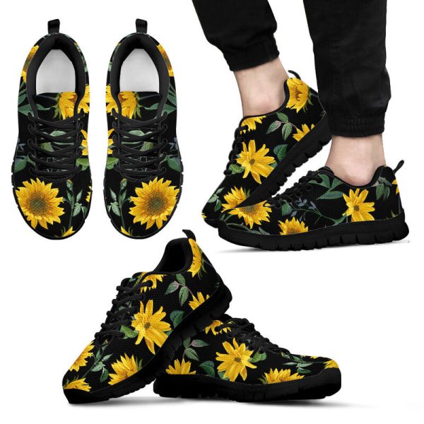 Sunflower Shoes Sneakers, Running Shoes, Shoes For Womens, Mens, Custom Shoes, Low Top Shoes, Customized Sneaker